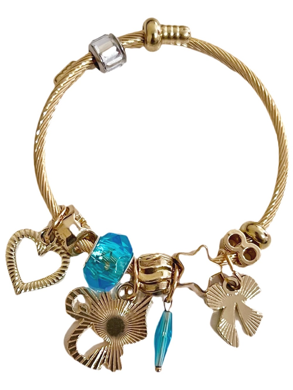 ⭐️New Gold & Blue Charm Bracelet • Boutique Style • Accepting Offers⭐️